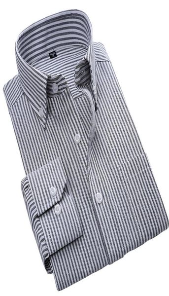 

2018 easy care oxford solid striped long sleeve button town collar slim fit classical business men039s dress shirt7661615, White;black