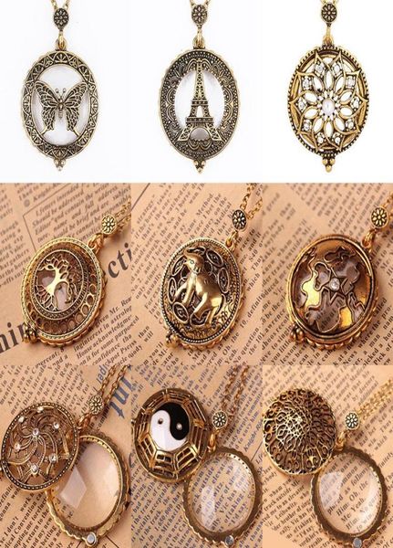 

art magnifying glass cabochon necklace antique life tree cat map pendant necklaces beautifully jewelry collar collier locket neckl9611813, Silver
