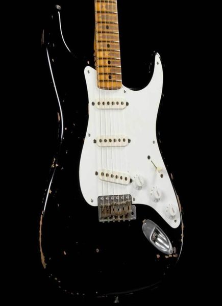 

ericclapton blackie strat electric guitar tribute heavy relic black nitrocellulose masterbuilt johnenglish china guitars cigarette2835182