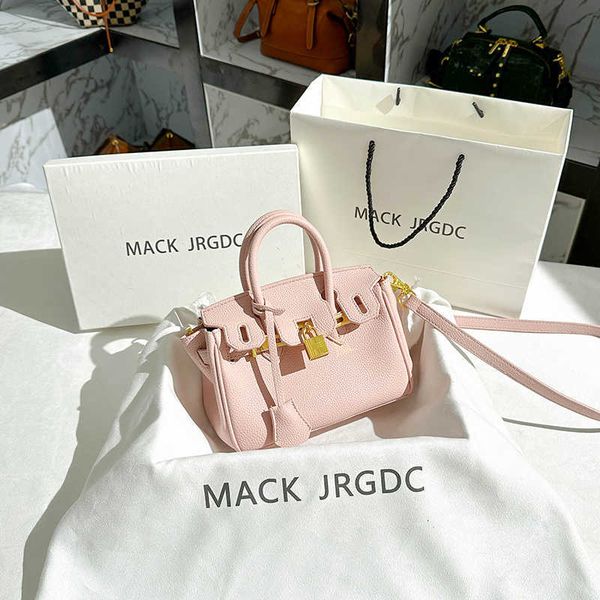 

luxury h ermes brikis's handbags for women mack leather large capacity bag women 2023 new advanced sense commuter bag with real logo