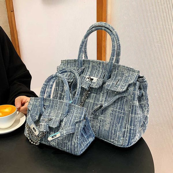 

h ermes brikis's handbags wholesale small design bag for female summer 2023 new fashion denim messenger large capacity commuter handbag