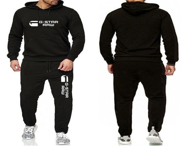 

men039s gstar print tracksuits solid color golf lovers set long sleeve sport hoodie and pants spring fall jogging suit for male2331619, Gray