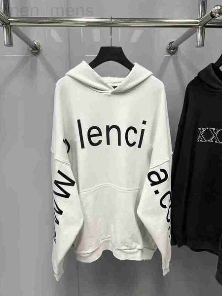 

women's hoodies & sweatshirts designer autumn and winter new b family english letter website embroidery men's loose loop hoodie 3h, Black