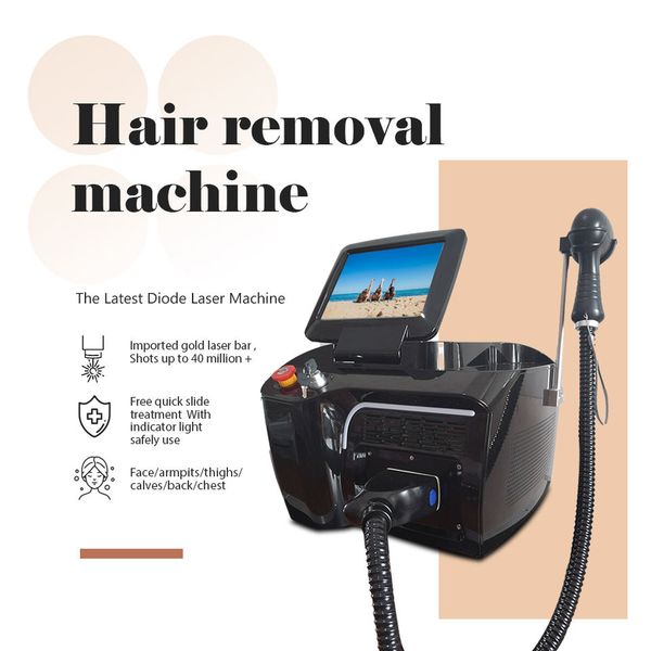 

2023 2000w permanent hair removal diode laser 755 808 1064nm three wavelength diode laser, Black