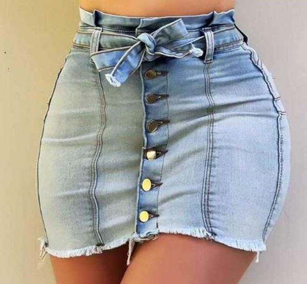 

harajuku denim mini skirt ladies summer high waist lace up jeans shorts skirts women bodycon with fake big pockets3692417, Black