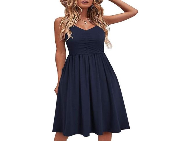 

women dresses v neck boho beach dress a line mini dress wrap sundress robe3674483, Black;gray