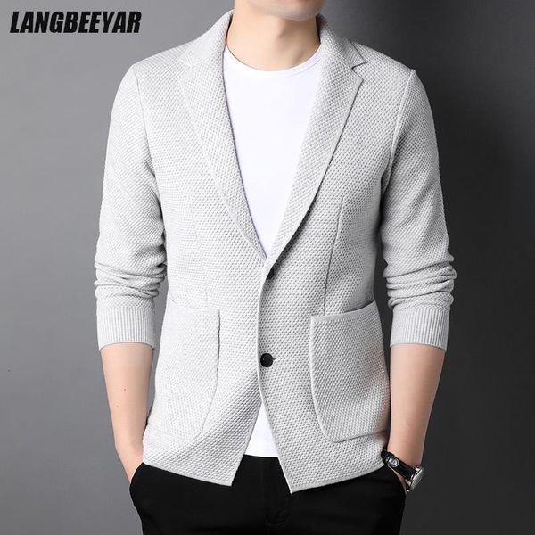 

men's sweaters grade wool 5% brand fashion knit korean style cardigan men slim fit sweater casual solid coats jacket mens clothes 23080, White;black
