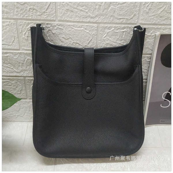 

designer h home bag evelynn new evelynns 2023 one shoulder togo real leather bag mini bucket perforated crossbody handbag ic50 a885