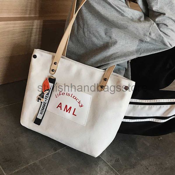 

shoulder bags baobao women's spring 2023 new high capacity tote bag korean edition student class shoulder bag portable canvas bag tides