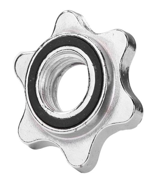

standard sports hexagon nut round nut barbell bar solid steel spinlock collars clamps dumbell accessory1387669