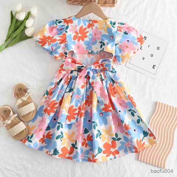 

girl's dresses pakaian bayi perempuan musim panas bunga gaun floral baru pakaian anak perempuan ulang bayi gaun pesta putri baju anak-a, Red;yellow