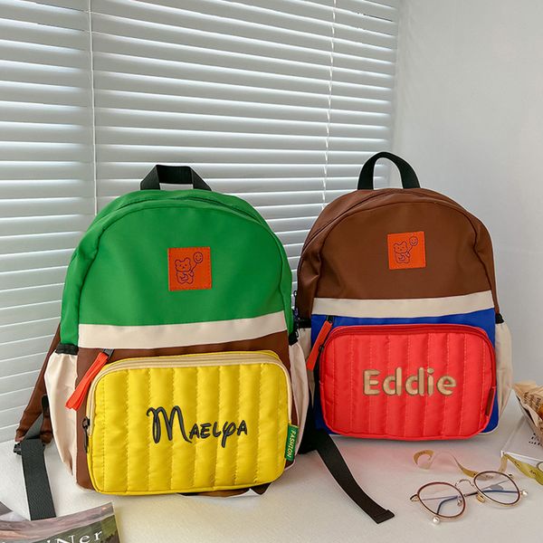 

school bags personalized embroidered kids backpacks for girls boys backpack kindergarten elementary custom name bookbag 230807