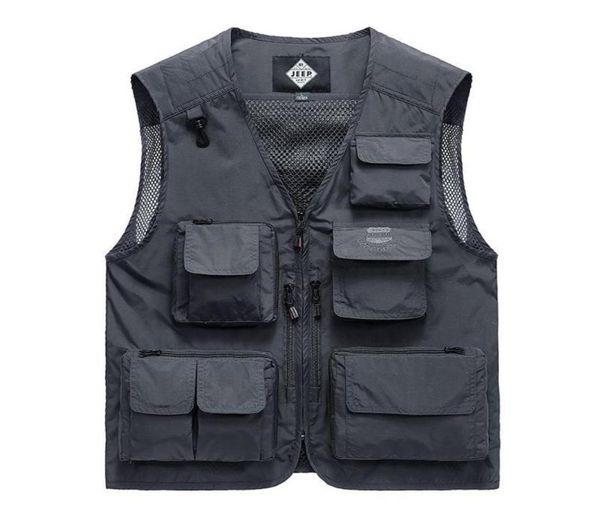 

men039s jackets summer waistcoat men multipocket mesh breathable mens sleeveless pography quick dry fishing colete masculino m9684066, Black;brown