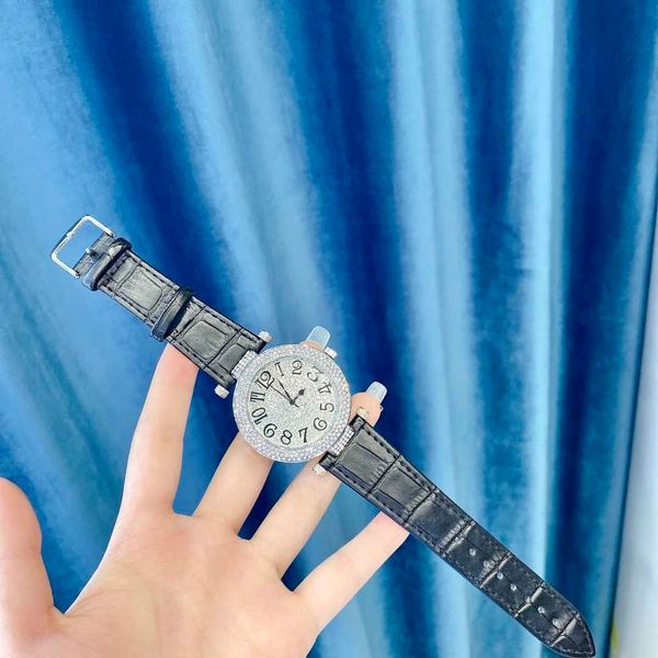 

men designer watch full diamond frank watches dj85 quartz movement montre jason007 wristwatches mulle luxe with box, Slivery;brown