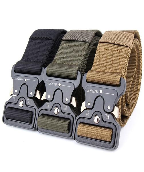 

whole men039s canvas belt metal insert buckle nylon training belt army tactical belts for mencan be customma5342453, Black;green