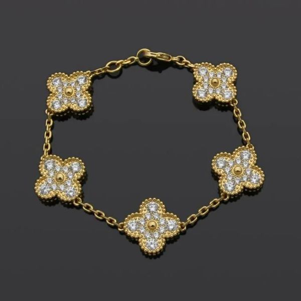 

van-clef & arpes dupe elegant bracelets woman chain wedding designer jewelry, all with gift box, Black