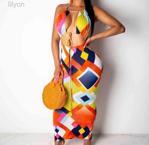 

pant summer outfits printed two piece set women halter lace up crop igh waist long skirts beach clubwear matching sets11670196, White