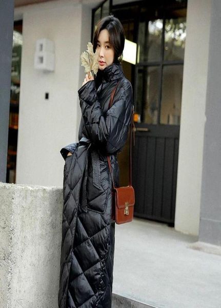 

woman jacket parkas coat down cottonpadded for women winter long overknee veste femme women039s 6025042, Black