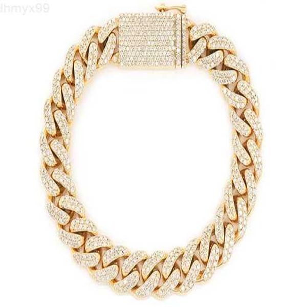 

real diamond cuban link bracelet iced out bling charm hip hop jewelry for men new style hip hop bracelet new products jewelry, Silver