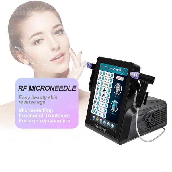 

fractional rf microneedling machine gold micro needle microcrystalline crystal depth 8 device skin care wrinkle removal microneedle beauty m