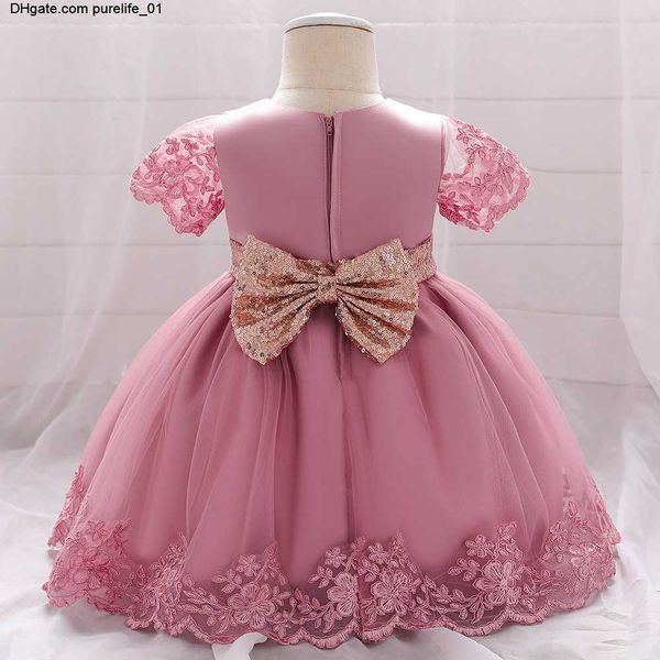 

dresses solid girl's color princess costume elegant formal kids lace dress for girls, Red;yellow