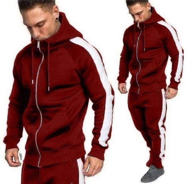 

men039s fashion tracksuit sportsuit hoodies sweatshirtssweatpants casual cotton sportwear sets male sweatshirts cardigan outwe4168103, Gray