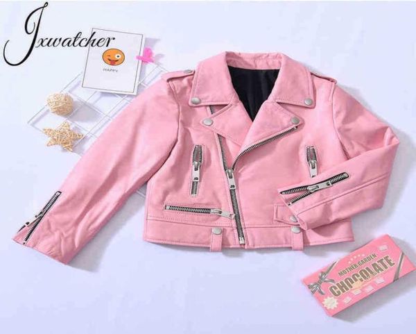 

kids real leather jackets girls boys real sheepskin coat autumn full sleeve children zipper natural leather outerwear spring j22074969539, Black