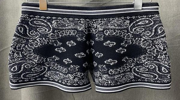 

summer vintage paisley print mens shorts cashmere knitted shorts cashew jacquard knitting embroidered men sweatpant5292750, White;black