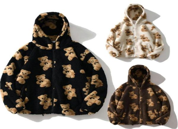 

men039s hoodies sweatshirts hiphop ladies and jackets bear print pullover hooded sweater harajuku street wear oversized coup8199656, Black