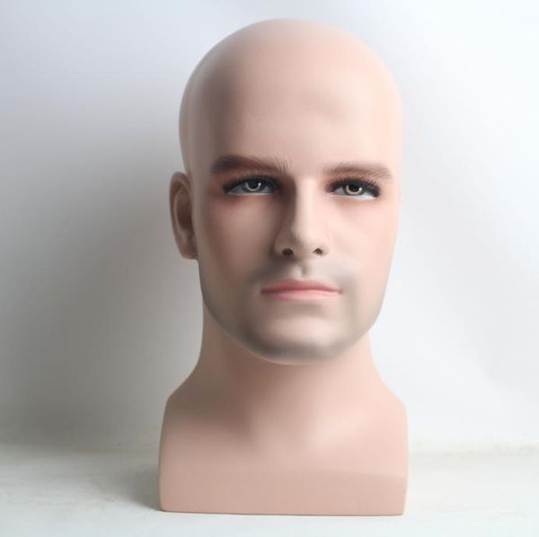 

realistic fiberglass male mannequin head for wigs and hat display4621676, White