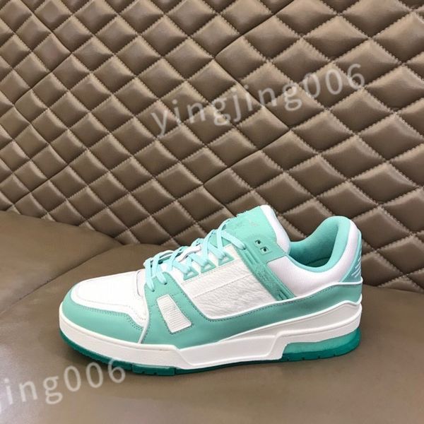 

luxury designer mens casual shoes genuine leather low- sneakers lace up trainers comfortable outdoor runner sneaker 39-45 rd0804, Black