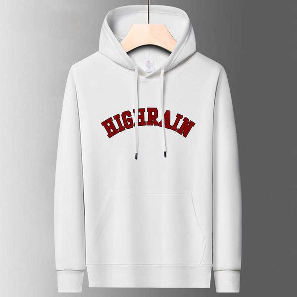 

no brand name hooded sweater for men in the autumn of the 23rd new trend and fashion brand solid color lazy man pullover for men, Black