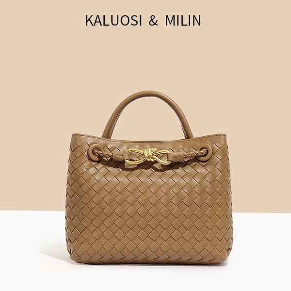 

metal designer andiamo bag botegas purse buckle popular with niche design simple shoulder large capacity fashionable woven women's zsmi