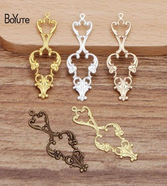 

boyute 100 pieceslot 1742mm metal brass stamping filigree charms pendant for jewelry making diy hand made materials94927805712376, Blue;slivery