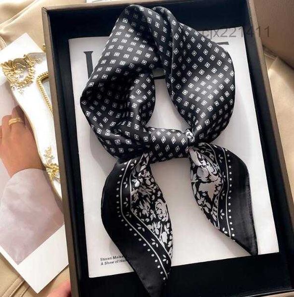 

20style 70-70cm designer letters print floral silk scarf stripe headband fashion long handle paris shoulder ribbon headwrap f2dx, Blue;gray