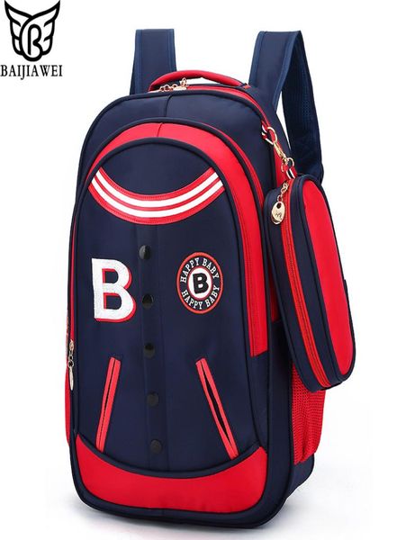 

baijiawei school bags for children kids fashion backpack primary school bag for boys girls waterproof schoolbags y18100808482185