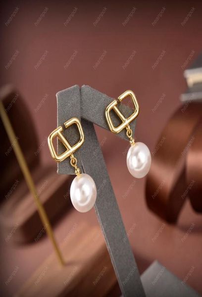 

fashion women pearl earring jewelry luxurys gold earrings designer letter v diamond earring studs wedding party necklaces with box9177960, Golden;silver