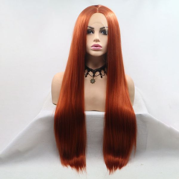 

chemical fiber straight hair wig, female role-playing wig, 24 inches, Black;brown