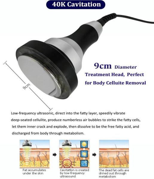 

40khz 80khz ultrasonic cavitation handle body contouring fat reduction lipo ultrasound cavitation handpiece vacuum rf handle5170329