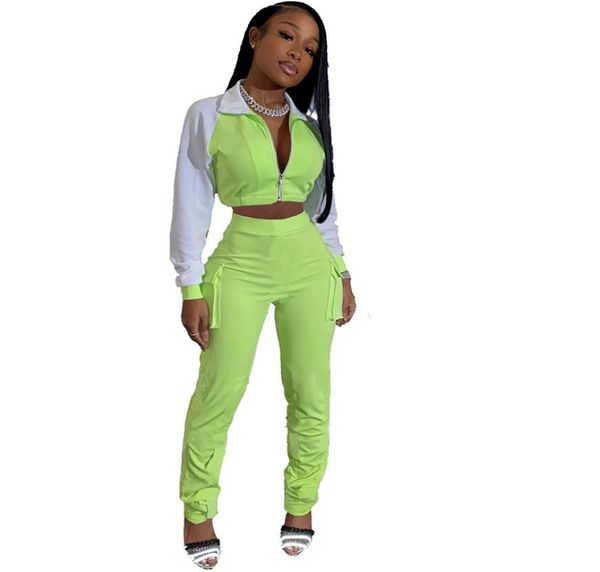 

women039s tracksuit set plus size sweat suits women workout matching sets casual crop cargo pants 2 piece sets womens outfi8382196, Gray