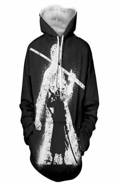 

anime one piece print hoodie roronoa zoro printing style tide cartoon anime loose sweatshirts 5 styles5133396, Black