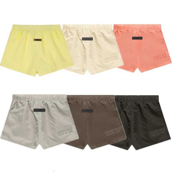 

22ss wear of god esential colorful flocking printed nylon sports shorts, White;black