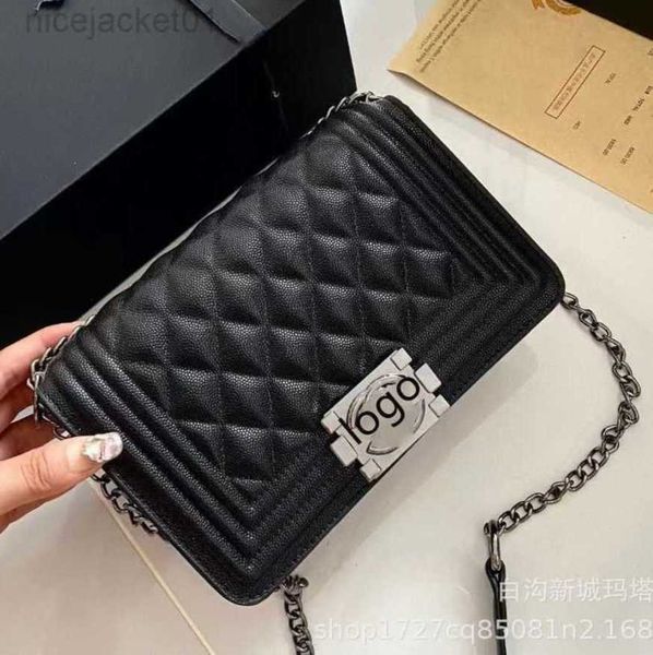 

2023 designer channel women bag small fragrance diamond lattice chain bag women's bag caviar bag mini one shoulder diagonal small squar