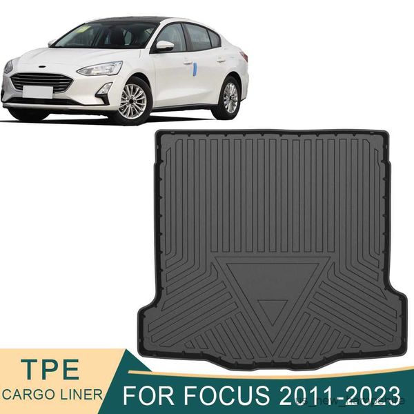 

trunk mat untuk ford focus 2011-2023 sedan otomotif mobil kargo liner semua cuaca tpe anti-selip bagasi tikar boot baki karpet aksesori inte