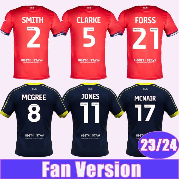 

23 24 middlesbrough mens soccer jerseys smith clarke mcgree jones mcnair forss fry howson payero lenihan home away football shirt, Black;yellow