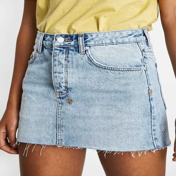 

ksub original goods women's pure cotton summer washed blue half body wrap buttocks a-line denim short skirt, Black;gray
