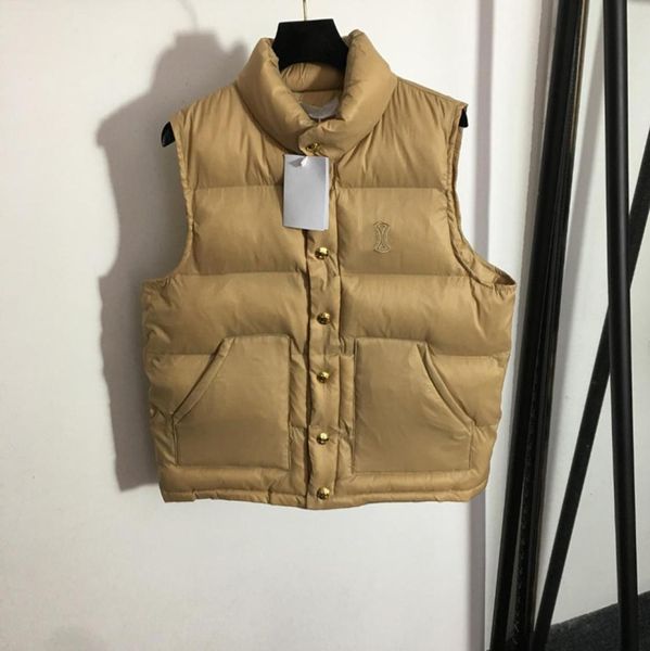 

letters embroidery women coats fashion sleeveless jacket outerwear trendy pocket thicken girls sport vest coat2283167, Black