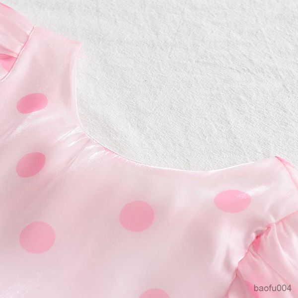 

girl's dresses gaun perempuan dot baru musim panas pakaian bayi perempuan anak balita elegan gaun putri pesta jala lengan puff manis r2, Red;yellow