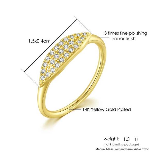 

dainty minimalist stacking ring for women trend cubic zircon gold color crystal finger accessories for female jewelry gift r737, Silver