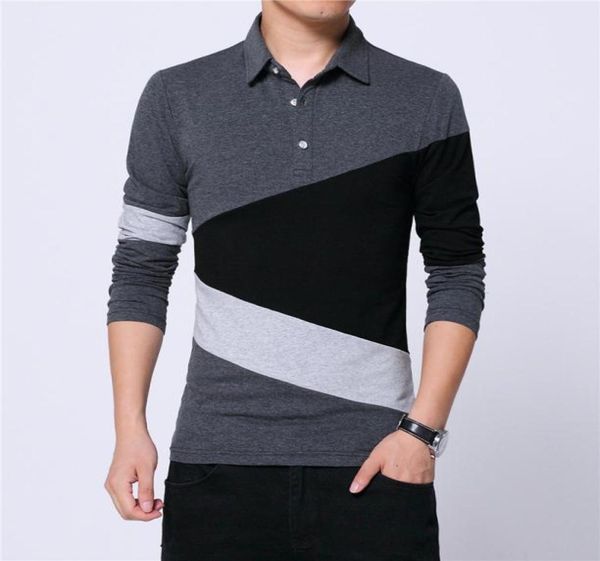 

2020 autumn tshirts men fashion long sleeve t shirt men cotton color patchwork tees oversized 5xl3412206, White;black